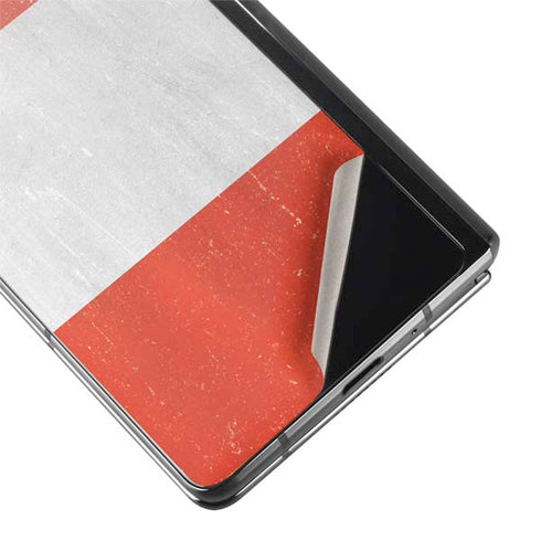 Peru Flag Distressed Galaxy Z Fold2 5G Skin