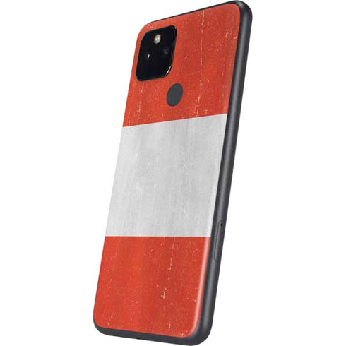 Peru Flag Distressed Google Pixel 4a 5G Skin