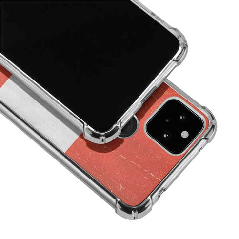 Peru Flag Distressed Google Pixel 5a 5G Clear Case