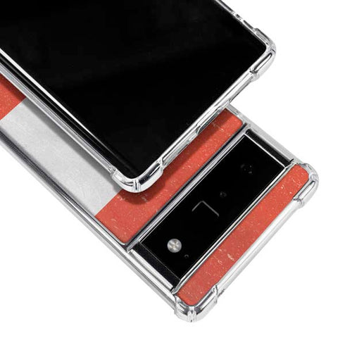 Peru Flag Distressed Google Pixel 6 Clear Case