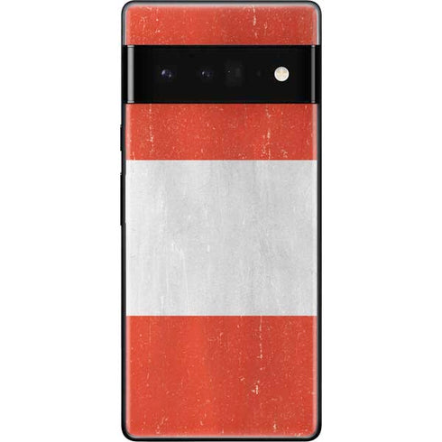 Peru Flag Distressed Google Pixel 6 Pro Skin