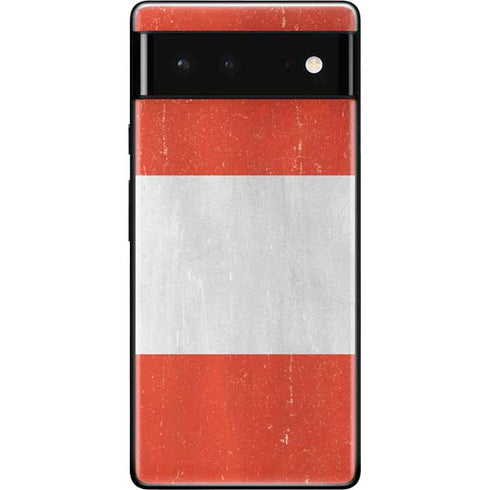 Peru Flag Distressed Google Pixel 6 Skin