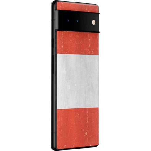 Peru Flag Distressed Google Pixel 6 Skin