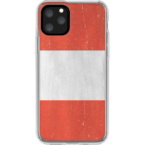 Peru Flag Distressed iPhone 11 Pro Clear Case
