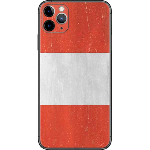 Peru Flag Distressed iPhone 11 Pro Max Skin