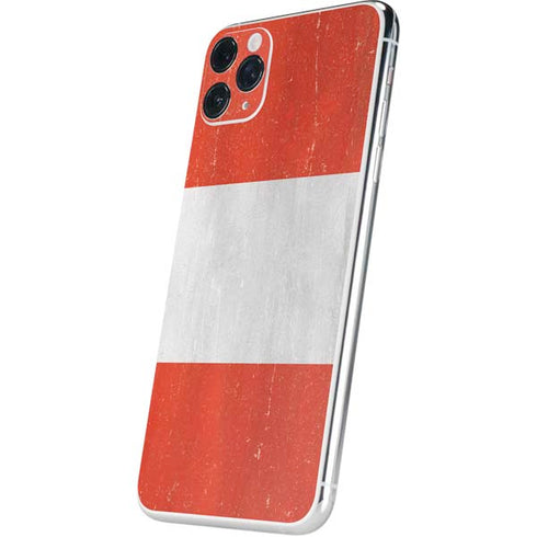 Peru Flag Distressed iPhone 11 Pro Max Skin