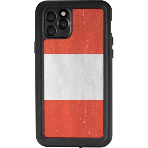 Peru Flag Distressed iPhone 11 Pro Waterproof Case