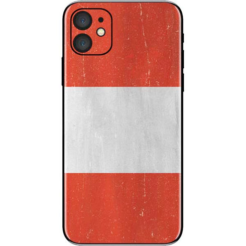 Peru Flag Distressed iPhone 11 Skin