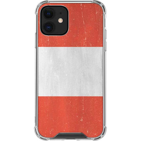 Peru Flag Distressed iPhone 12 Mini Clear Case
