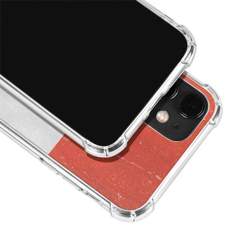 Peru Flag Distressed iPhone 12 Mini Clear Case