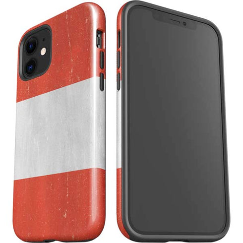 Peru Flag Distressed iPhone 12 Mini Impact Case