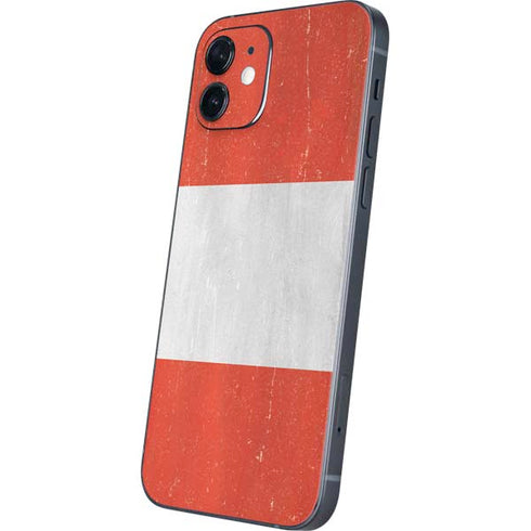Peru Flag Distressed iPhone 12 Mini Skin
