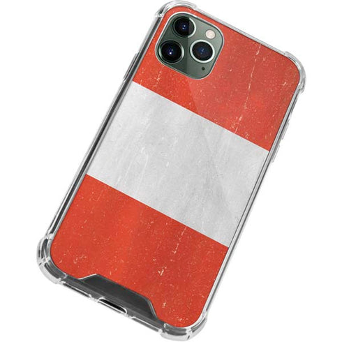 Peru Flag Distressed iPhone 12 Pro Max Clear Case