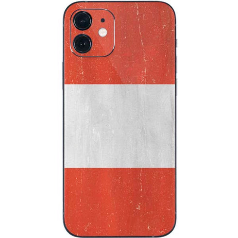 Peru Flag Distressed iPhone 12 Skin