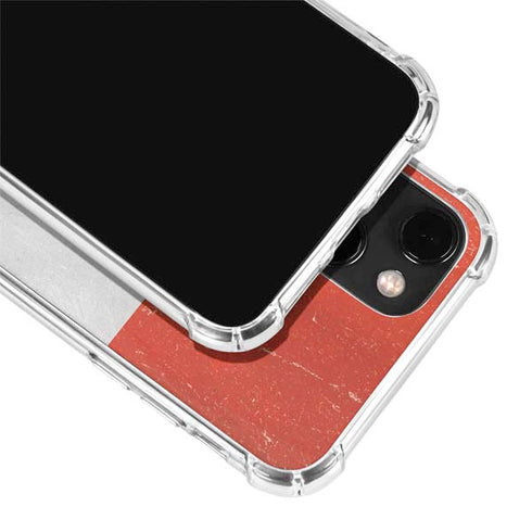Peru Flag Distressed iPhone 13 Mini Clear Case