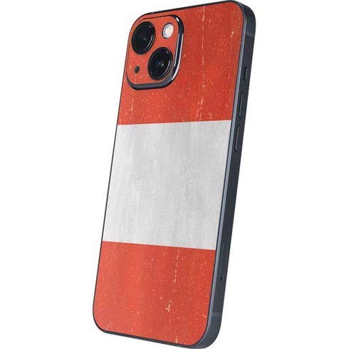 Peru Flag Distressed iPhone 13 Mini Skin