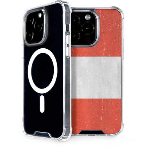 Peru Flag Distressed iPhone 14 Pro MagSafe Case