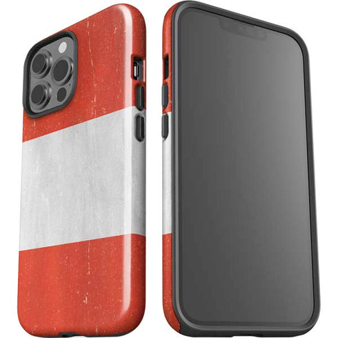Peru Flag Distressed iPhone 15 Pro Max Impact Case
