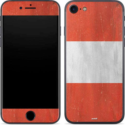 Peru Flag Distressed iPhone 7 Skin
