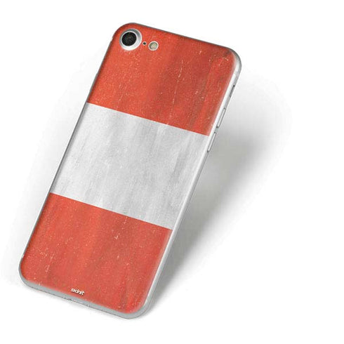 Peru Flag Distressed iPhone 7 Skin