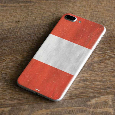 Peru Flag Distressed iPhone 8 Plus Skin