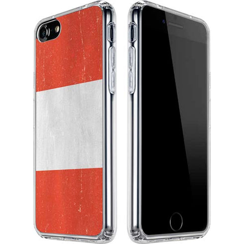 Peru Flag Distressed iPhone SE (2nd & 3rd Gen) Clear Case