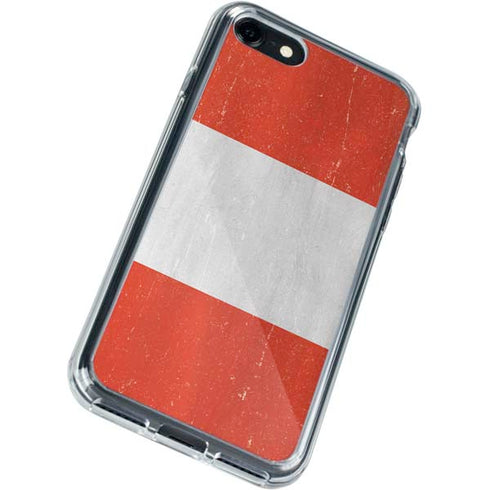 Peru Flag Distressed iPhone SE (2nd & 3rd Gen) Clear Case