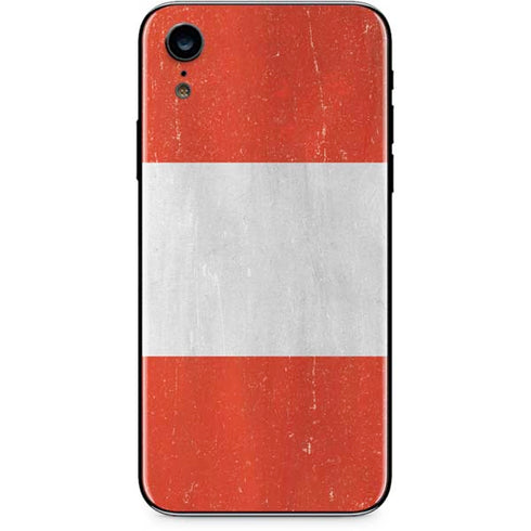 Peru Flag Distressed iPhone XR Skin
