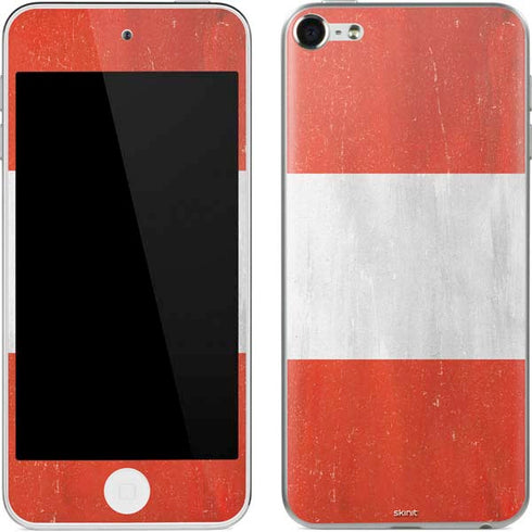 Peru Flag Distressed Apple iPod Skin