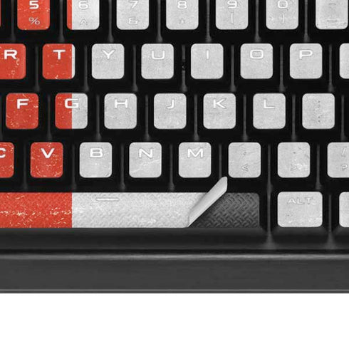 Peru Flag Distressed K95 RGB PLATINUM Mechanical Gaming Keyboard Skin