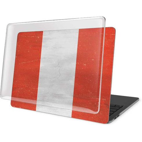 Peru Flag Distressed MacBook Pro 15in (2016-19) Case plus Skin