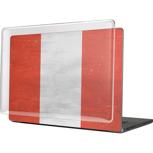 Peru Flag Distressed MacBook Pro 16in (2021-25) Case plus Skin