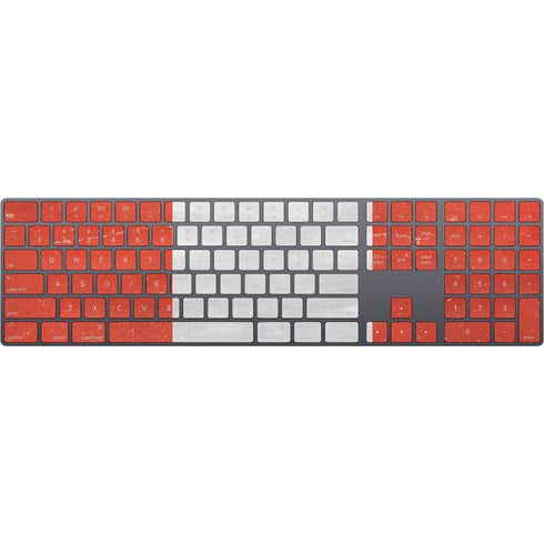 Peru Flag Distressed Magic Keyboard with Numeric Keypad Skin