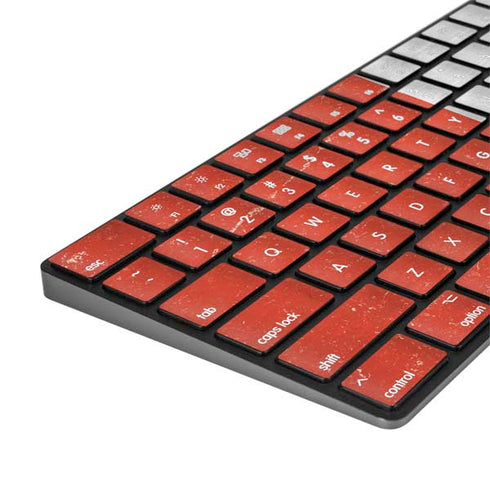 Peru Flag Distressed Magic Keyboard with Numeric Keypad Skin
