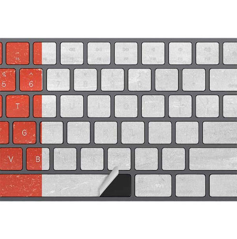 Peru Flag Distressed Magic Keyboard with Numeric Keypad Skin