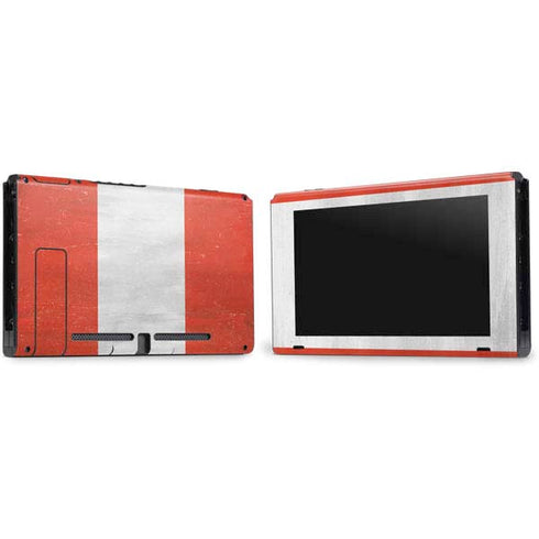 Peru Flag Distressed Nintendo Switch Bundle Skin