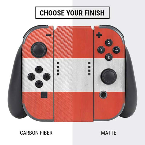 Peru Flag Distressed Nintendo Switch Bundle Skin