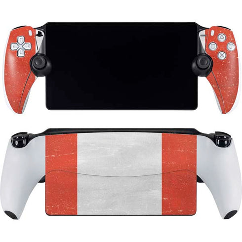 Peru Flag Distressed PlayStation Portal Remote Player Skin