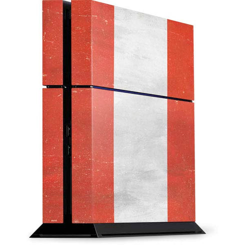 Peru Flag Distressed PS4 Console Skin
