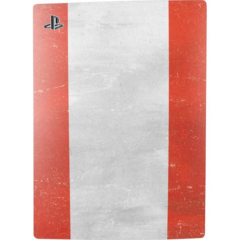 Peru Flag Distressed PS5 Console Skin