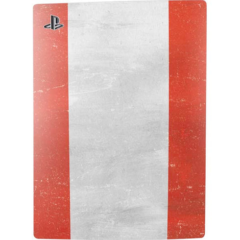 Peru Flag Distressed PS5 Digital Edition Console Skin