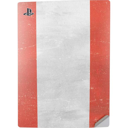 Peru Flag Distressed PS5 Digital Edition Console Skin