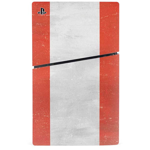 Peru Flag Distressed PS5 Slim Disk Bundle Skin