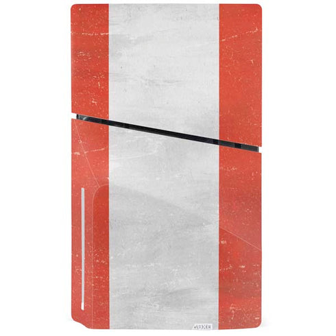Peru Flag Distressed PS5 Slim Disk Bundle Skin