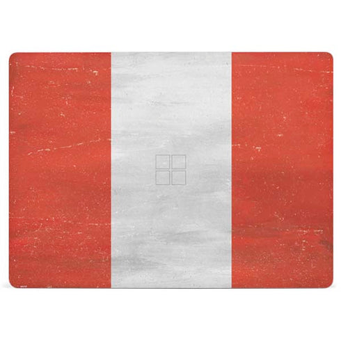Peru Flag Distressed Surface Laptop 2 Skin