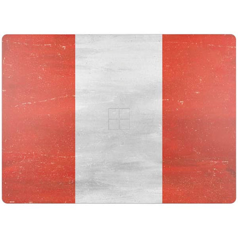 Peru Flag Distressed Surface Laptop 4 15in Skin