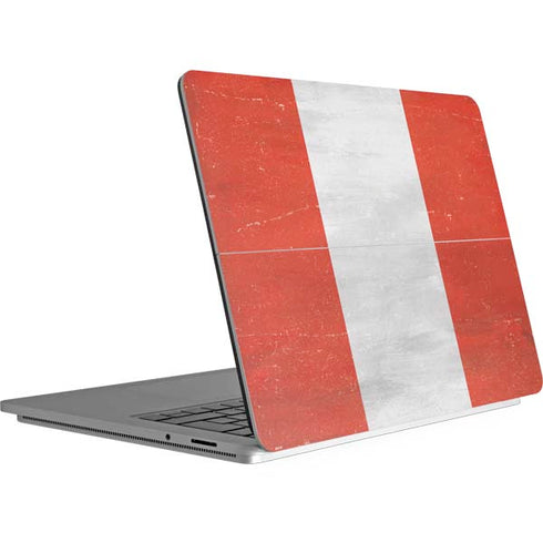 Peru Flag Distressed Surface Laptop Studio Skin