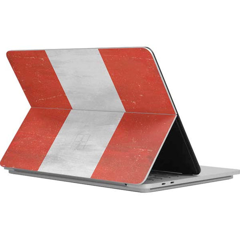 Peru Flag Distressed Surface Laptop Studio Skin