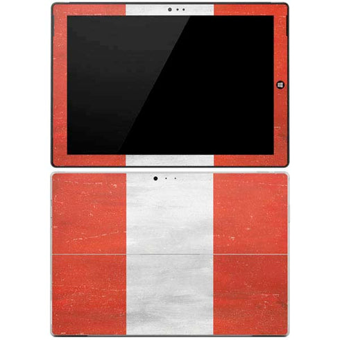Peru Flag Distressed Surface Pro 3 Skin