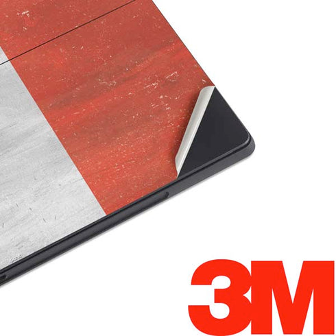 Peru Flag Distressed Surface Pro 7 Skin